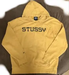 Kn様専用　希少STUSSY パーカー M ロゴ マスタード フーディ