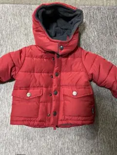 petit main 新品未使用♡赤いフード付きダウンコート