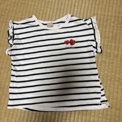 プティマイン　ボーダー　フリル　Tシャツ　110