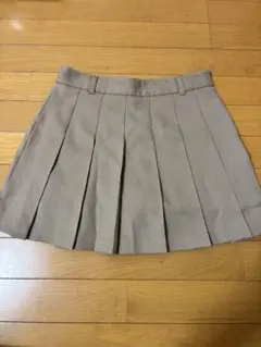 GU ベージュ プリーツスカート M