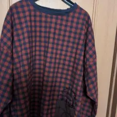 drug store's チェック柄長袖Tシャツ