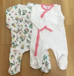 足付きロンパース パジャマ　サイズ70cm 6M 2点セット