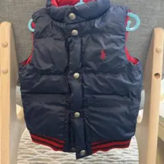 Ralph Lauren ネイビー レッド リバーシブルダウンベスト