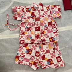 80 ORIGINAL FASHION 甚平 赤・ピンク 花柄