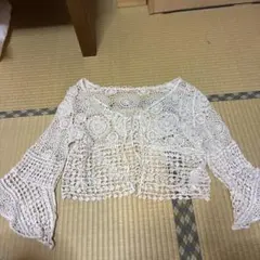 クロシェ編み レース カーディガン ボレロ