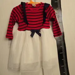 moujonjon ワンピース 80cm 赤・紺