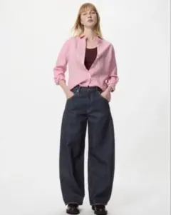 UNIQLO バギーカーブジーンズ 25 NAVY