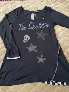 00s y2k ロゴ スカル スパンコール トップス