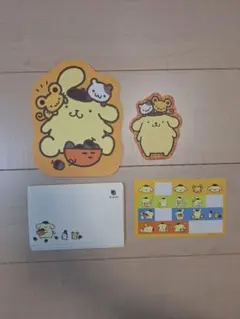 サンリオ ポムポムプリン　メモ　封筒　シール　レターセット　サンリオ　レトロ