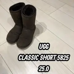 UGG CLASSIC SHORT 5825 ムートンブーツ 25.0 ブラウン