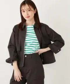 ダークグレー ジッパー付きジャケット/SHIPS Colors
