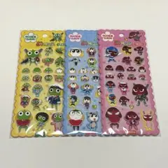 韓国限定 ケロロ タママ ギロロ マシュマロシール 3枚セット ぷっくりシール