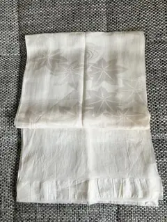 もみじ模様 ホワイト帯揚げ