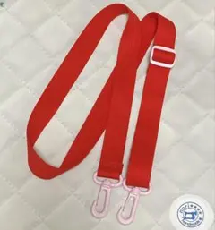 2.5幅 ショルダーストラップ　赤　ピンクプラスチック製金具