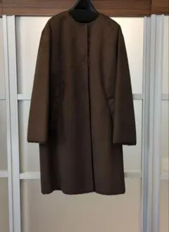 ブラウン ムートンコート フェイクファー