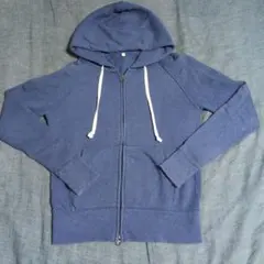 無印良品ネイビー Sサイズ ダブルジッパー パーカー