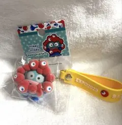 【新作】　【正規品】ミャクミャクキーホルダー　フロッキー素材　ハンギョドン