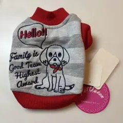 Pet Queen 犬服 1号 グレー ボーダーのサムネイル
