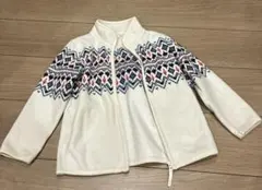 UNIQLO フリース　白　キッズ　110 上着　羽織り