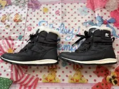 SOREL ブラック スノーブーツ ファー付き　24