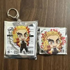鬼滅の刃　すときゃら　atmos 煉獄杏寿郎2種セット　アクキー　缶バッジ