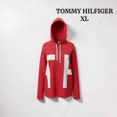TOMMY HILFIGER パーカー XL レッドビッグロゴ フーディ トミーのサムネイル