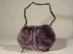 あ*ん様 パープルファーショルダーバッグ
