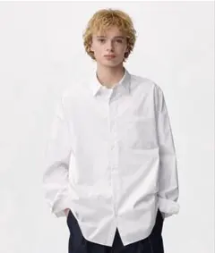 GU ホワイト イージーケアブロードシャツ Mサイズ 新品未使用