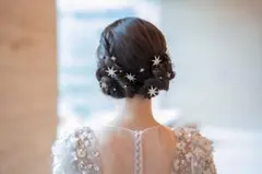 キラキラ　ウエディング　ヘッドドレス