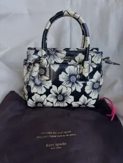 kate spade フラワープリント ハンドバッグ
