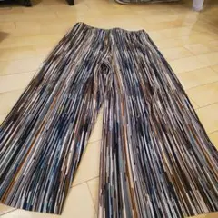 しまむら BELLMOUNT ストライプ模様 ワイドパンツ 未使用