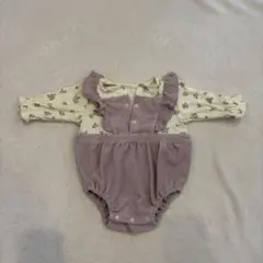 花柄トップス付き ロンパース 70cm