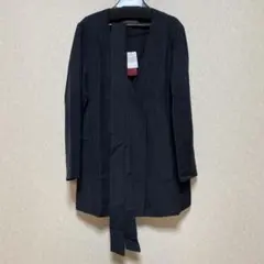 ノーカラーヘリンボンジャケット