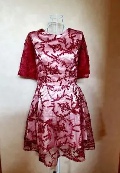 〈新品未使用❗〉ワンピース　ドレス　レース　謝恩会　パーティー　パット付き　格安