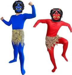 [ZOMOZO] 節分 鬼 衣装 コスプレ セット コスチューム 青鬼 赤鬼 鬼
