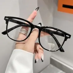 伊達メガネ 黒縁メガネ メガネ 眼鏡 ブラック おしゃれ 韓国