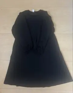 140cm アプレレクールaprès les cours Aラインワンピース　黒