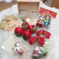 クリスマス飾り　置物　リボン まとめ売り　オーナメント