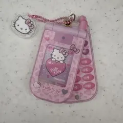 ハローキティ スライドガラケーキーホルダー