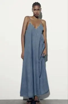 ZARA♡デニムロングワンピース　XS