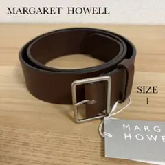 マーガレットハウエル レザー ベルト ダークブラウン サイズ1 新品 MARGARET HOWELL（マーガレットハウエル） ベルト OILED LEATHER