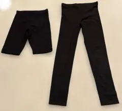 H&Mブラックレギンス2点セット EUR128cm