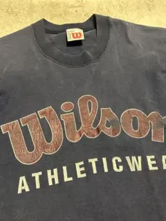 【90s USA製】ウィルソン ヴィンテージ Tシャツ L フェードネイビーのサムネイル