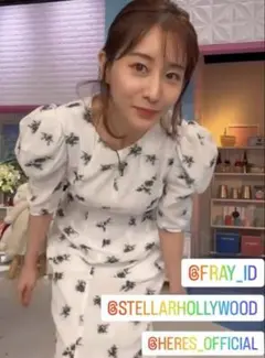 ❤️パフスリーブジャガードフラワーワンピース❤️新品未使用ディジー柄 ❤️パフスリーブジャガードフラワーワンピース❤️新品未使用