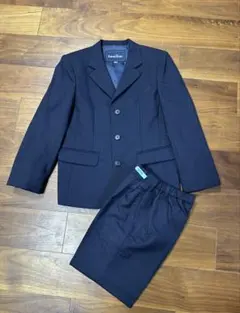 美品　ファミリア 130 キッズ　フォーマルスーツ　紺　男の子