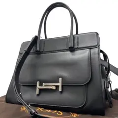 【極美品】TOD'S トッズ ダブルT 2way ハンドバッグ レザー