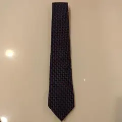 HUGO BOSS ネクタイ ネイビー/レッド 幾何学模様