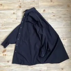 ユニクロUNIQLO 長袖チュニックシャツ　ネイビー　綿100%