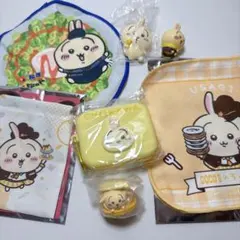 ちいかわ うさぎ ノベルティ 松屋 ココス 巾着 タオル ソフビ