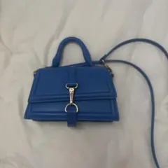 2WAYミニハンドバッグ ミニショルダーバッグ ブルーのサムネイル